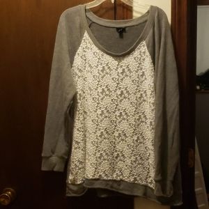Torrid lace front sweater